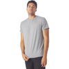 Glyder Men's Charcoal Heather and White Stripe Salton Short Sleeve