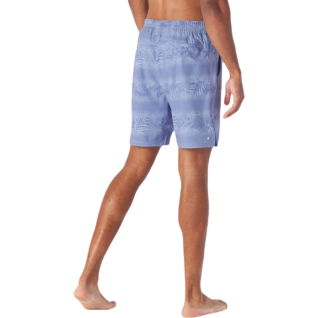 Glyder Men's Lunar Sky Island Stripe Costa Short 6.5" with Liner