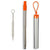 Primeline Orange Festival Telescopic Drinking Straw Kit