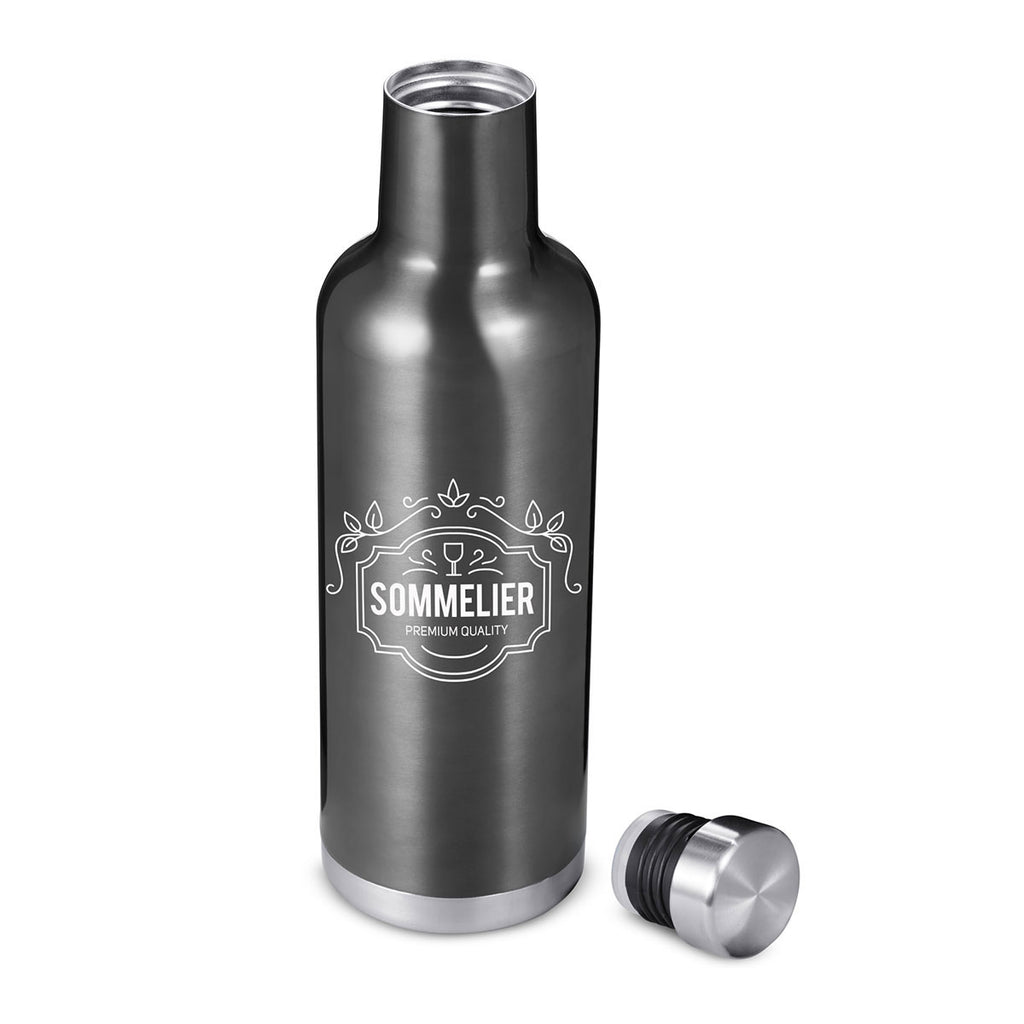 Primeline Gunmetal 25 oz. Alsace Vacuum Insulated Wine Bottle