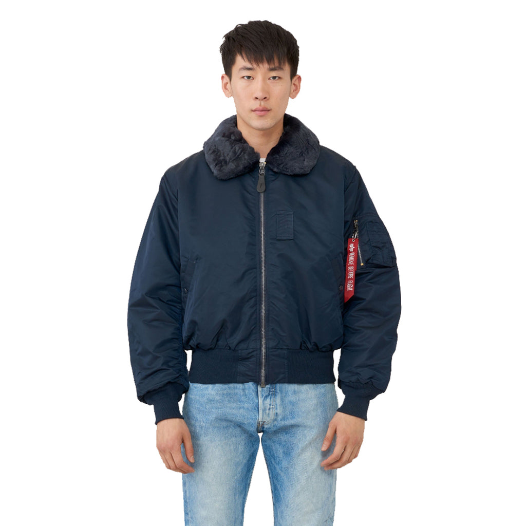 Alpha Industries Men's Replica Blue B-15 Flight Jacket