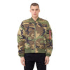 Alpha Industries Men's Woodland Camo MA-1 Slim Flight Jacket