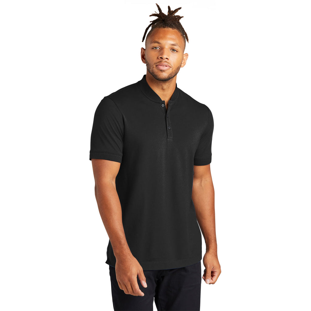 Mercer+Mettle Men's Deep Black Stretch Pique Henley