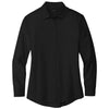 Mercer+Mettle Women's Deep Black Long Sleeve Stretch Woven Shirt