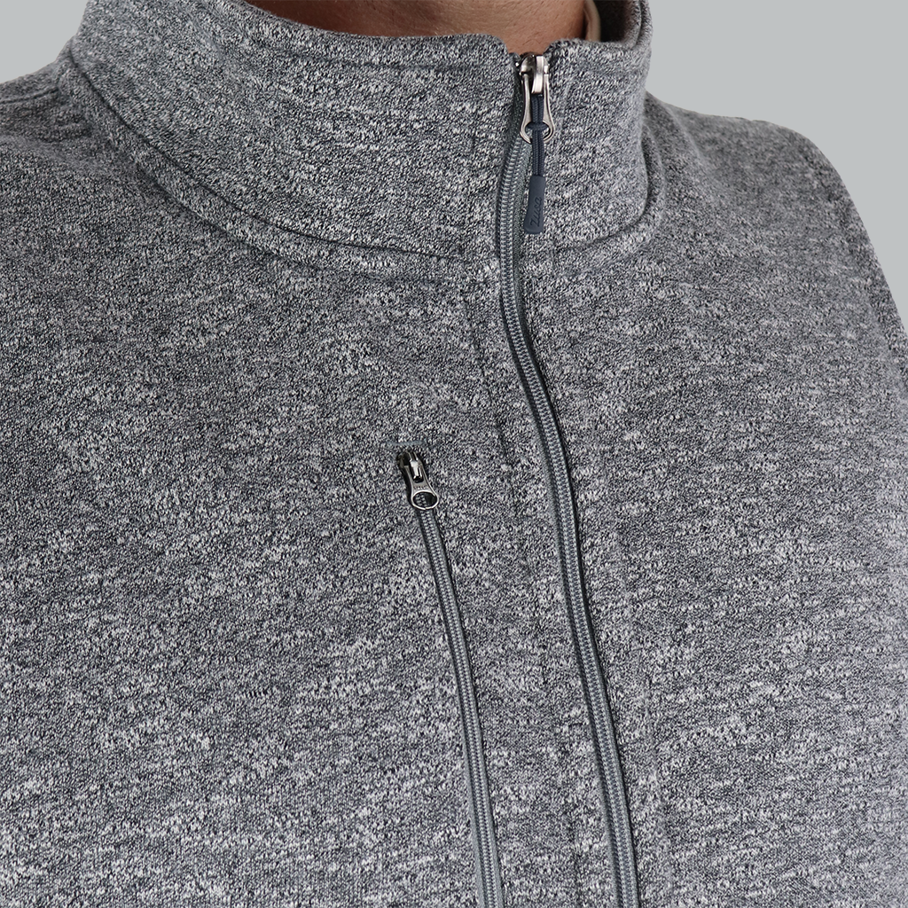 48-Hour Zusa Men's Light Grey Heather Midtown Fleece Vest