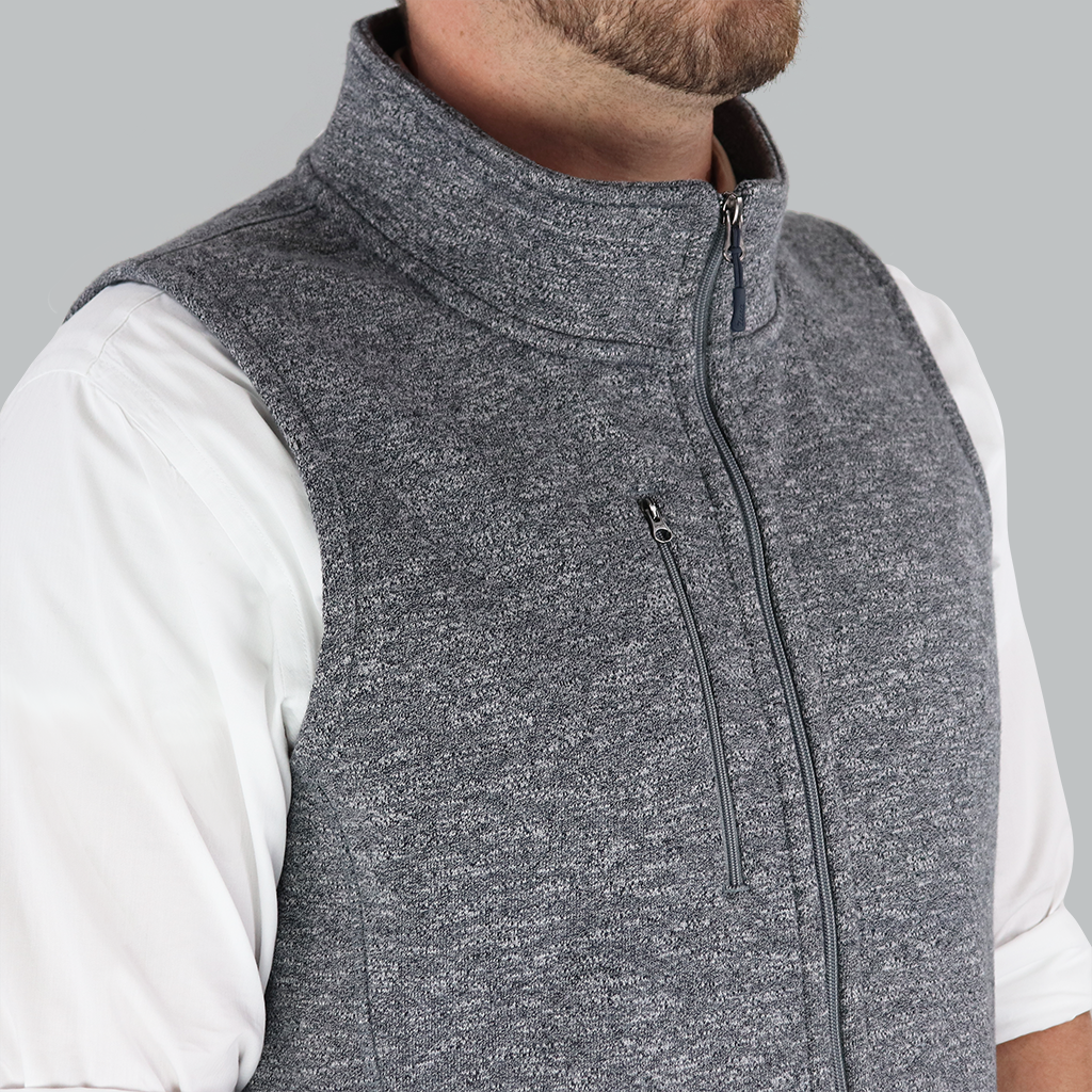 Zusa 3 Day Men's Light Grey Heather Midtown Fleece Vest