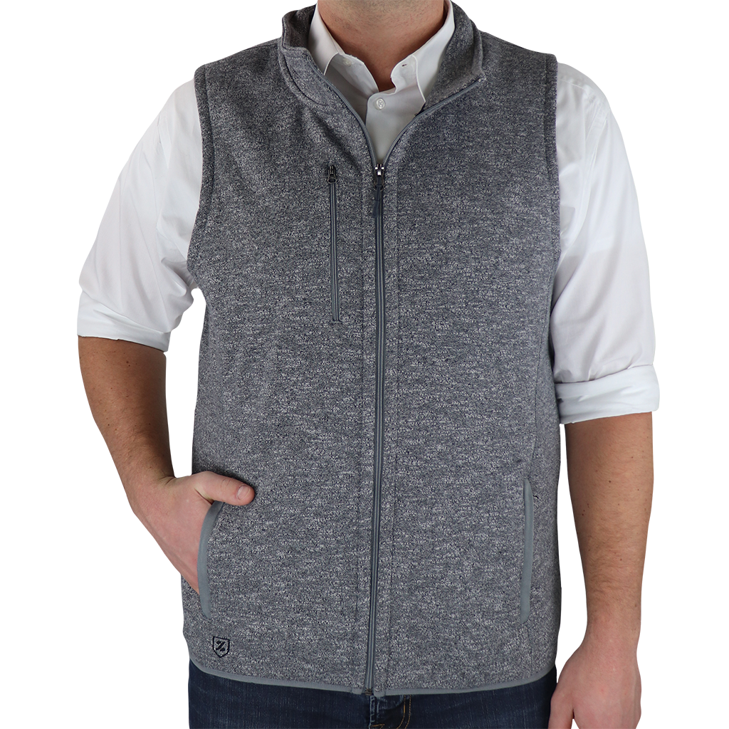 Zusa 3 Day Men's Light Grey Heather Midtown Fleece Vest