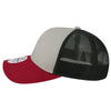 Legacy Grey/Burgundy/Black Mid-Pro Snapback Trucker Cap