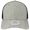 Legacy Melange Grey/Black Mid-Pro Snapback Trucker Cap