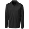 Clique Men's Black Long Sleeve Ice Pique Polo