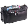 Mercury Luggage Black Faux Leather Tri-Fold Garment Bag