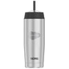Thermos Matte Steel 18 oz. Double Wall Stainless Steel Tumbler with Straw