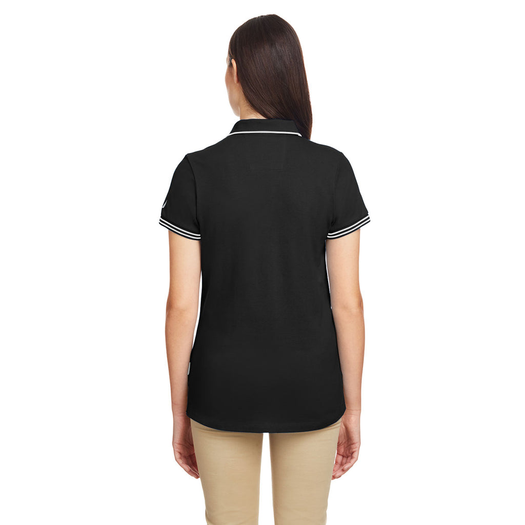 Nautica Women's Black Deck Polo