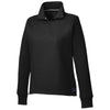 Nautica Women's Black Anchor Quarter-Zip Pullover