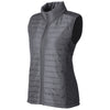 Nautica Women's Graphite/Graphite Heather Harbor Puffer Vest