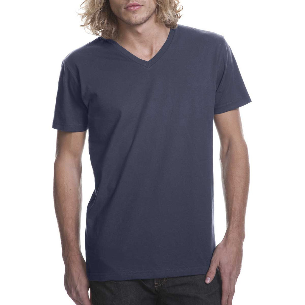 Next Level Men's Indigo Premium Fitted Short-Sleeve V-Neck Tee