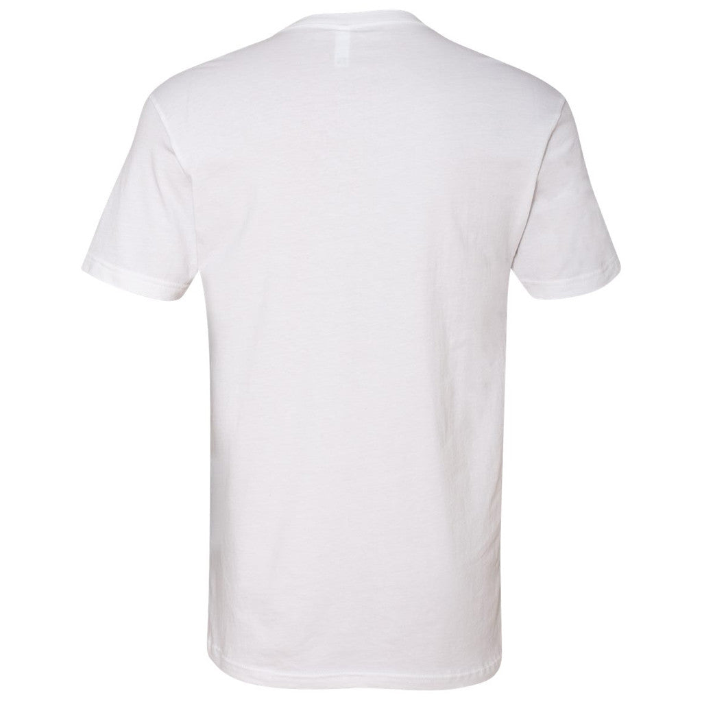 Next Level Men's White Premium Fitted Short-Sleeve V-Neck Tee