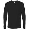 Next Level Men's Black Premium Fitted Long-Sleeve Crew Tee