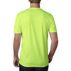 Next Level Men's Neon Heather Green Premium Fitted CVC Crew Tee