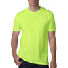 Next Level Men's Neon Heather Green Premium Fitted CVC Crew Tee