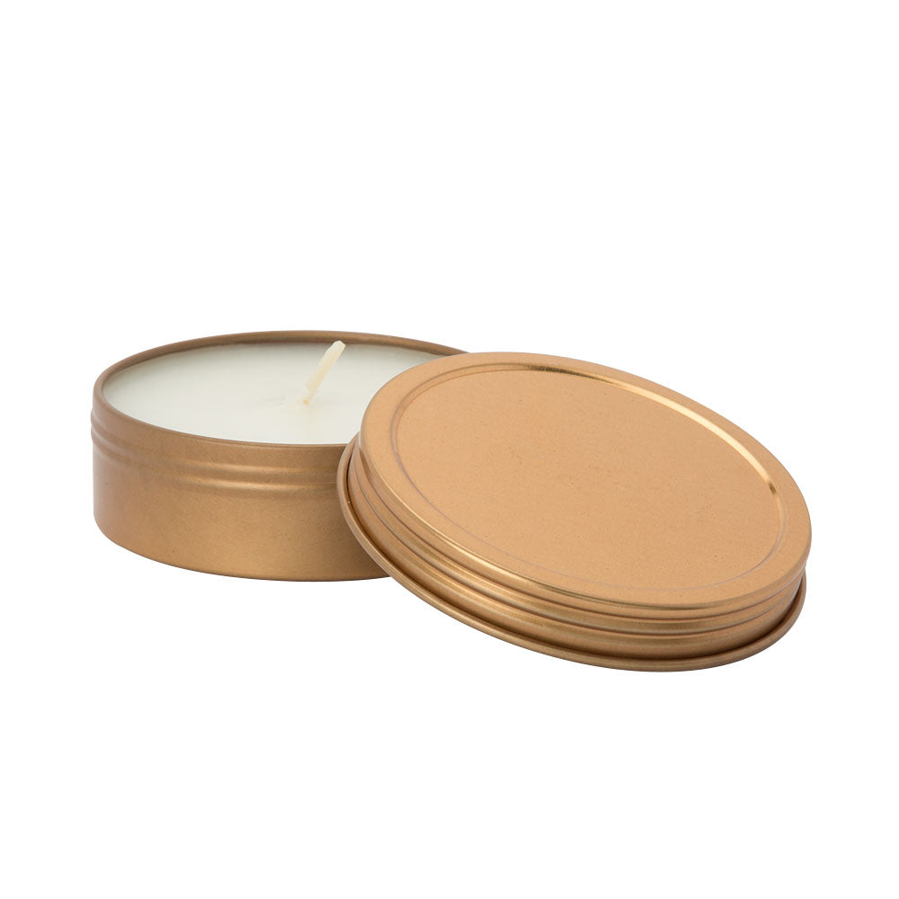 SnugZ 2 oz. Sugar Cookie/Gold Scented Candle in Screw-Top Metal Tin