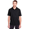 North End Men's Black Jaq Snap-Up Stretch Performance Polo