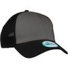 New Era 9FORTY Charcoal/Black Snapback Contrast Front Mesh Cap