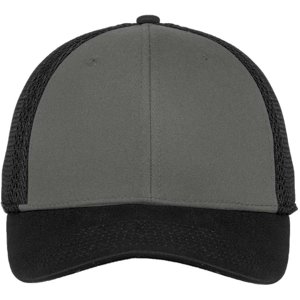 New Era 9FORTY Charcoal/Black Snapback Contrast Front Mesh Cap