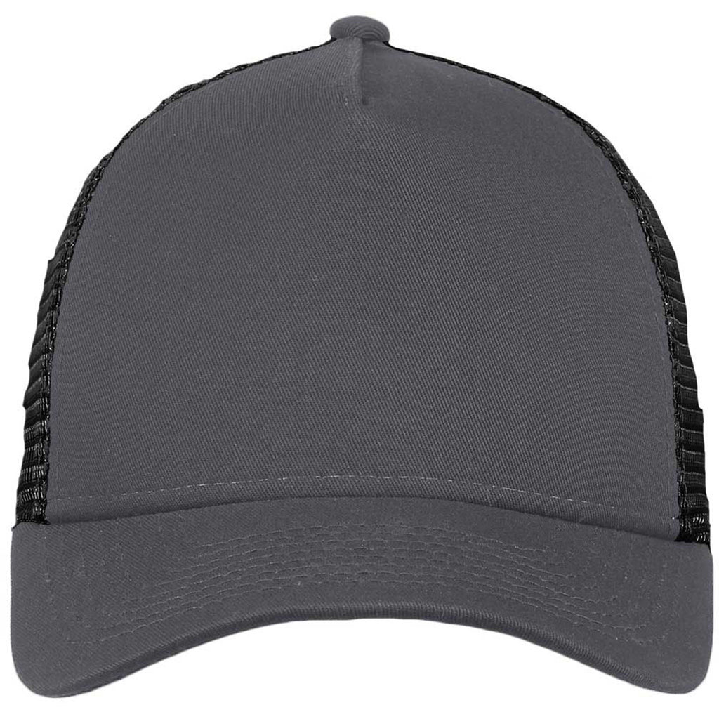 New Era Graphite/Black Snapback Mesh Back Trucker Cap