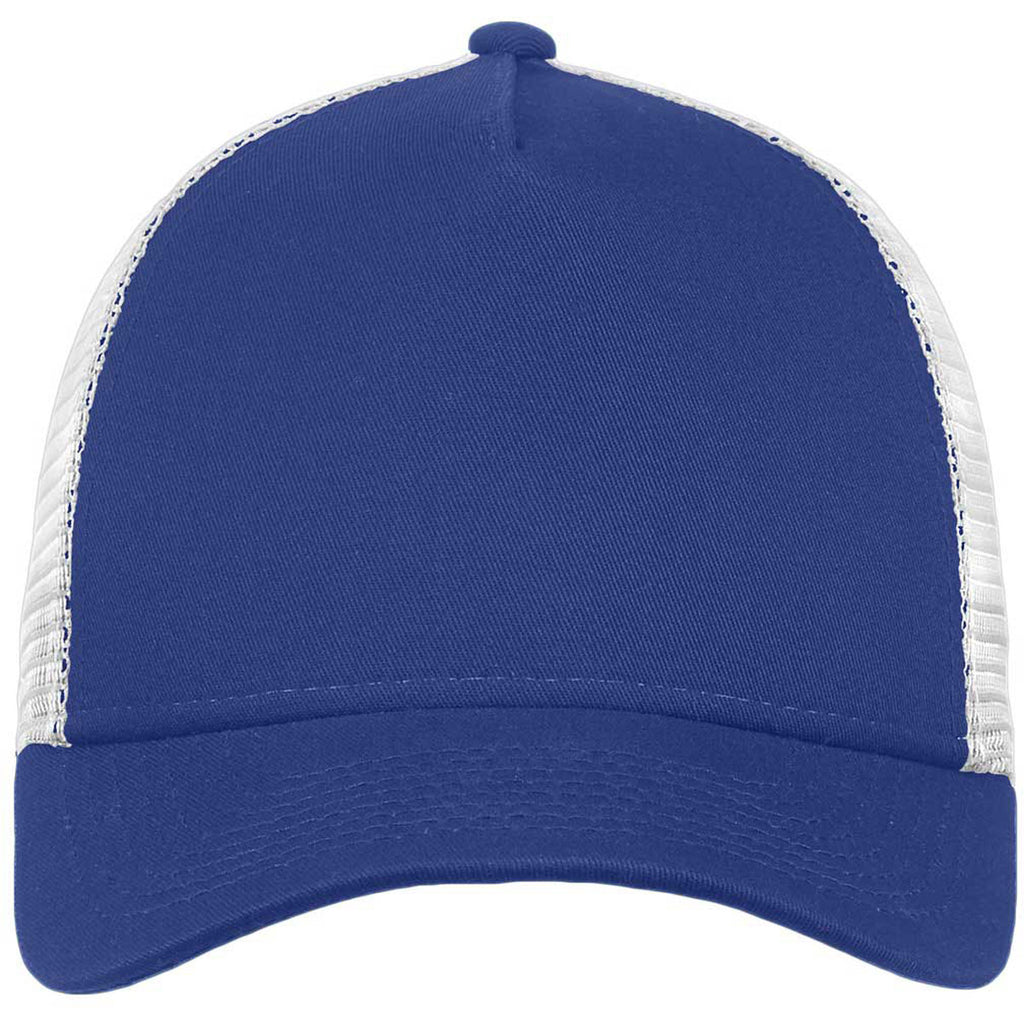 New Era Royal/White Snapback Mesh Back Trucker Cap