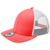 New Era Coral/ White Snapback Low Profile Trucker Cap