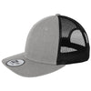 New Era Heather Grey/Black Snapback Low Profile Trucker Cap