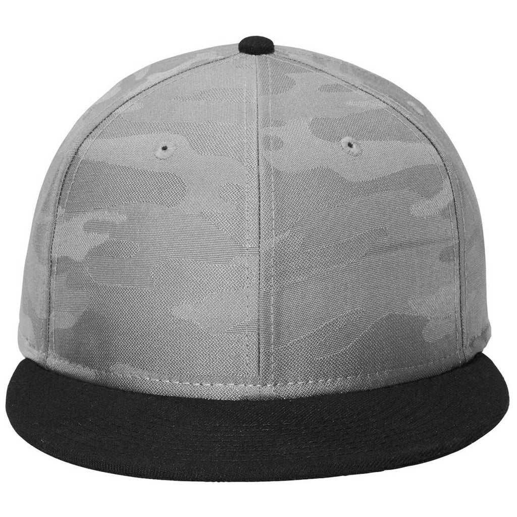 New Era Black/Rainstorm Grey Camo Camo Flat Bill Snapback Cap