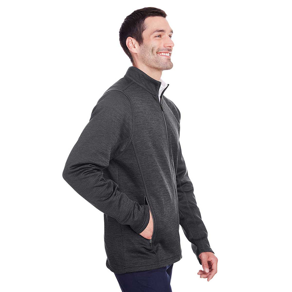 North End Men's Black Heather/Carbon Flux 2.0 Full-Zip Jacket