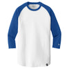 New Era Men's Royal/White Heritage Blend 3/4 Sleeve Baseball Raglan Tee