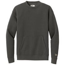 New Era Men's Graphite Heritage Fleece Pocket Crew