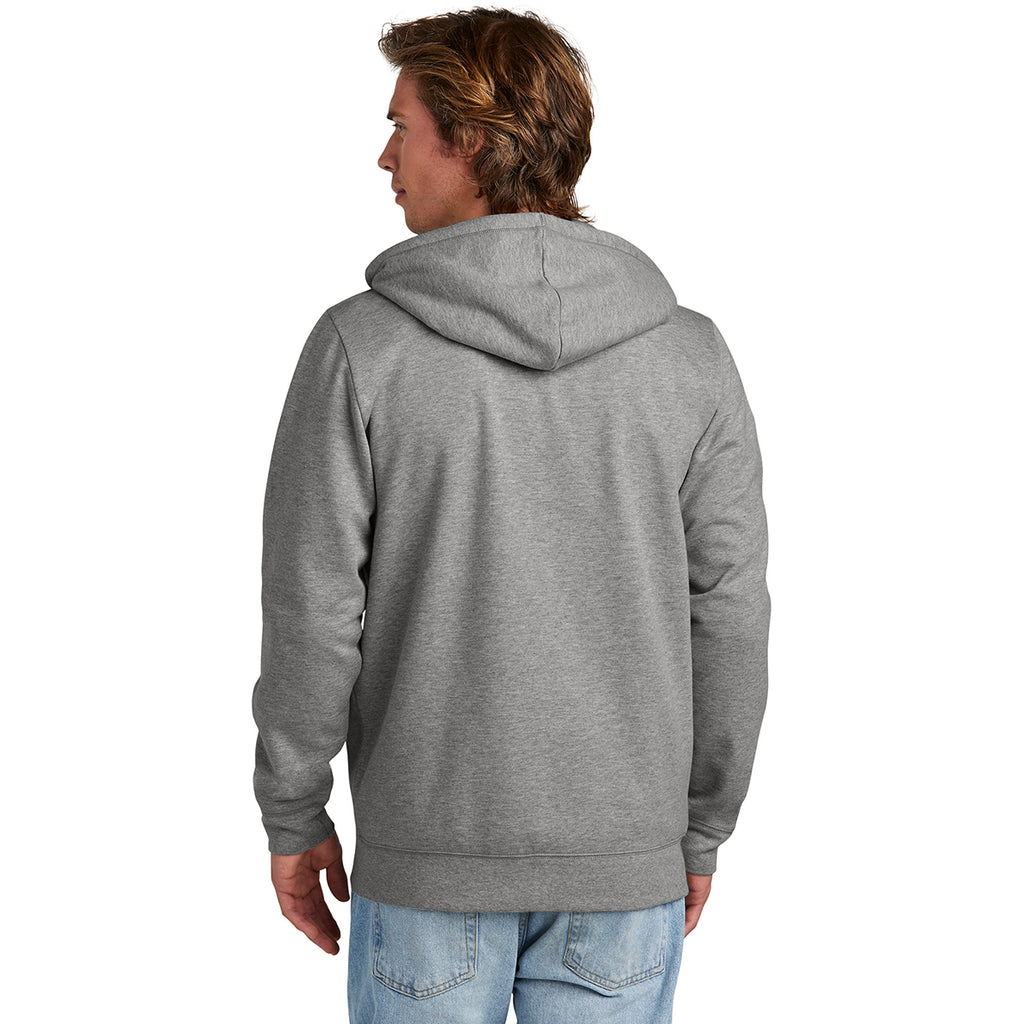 New Era Men's Dark Heather Grey Comeback Fleece Full-Zip Hoodie