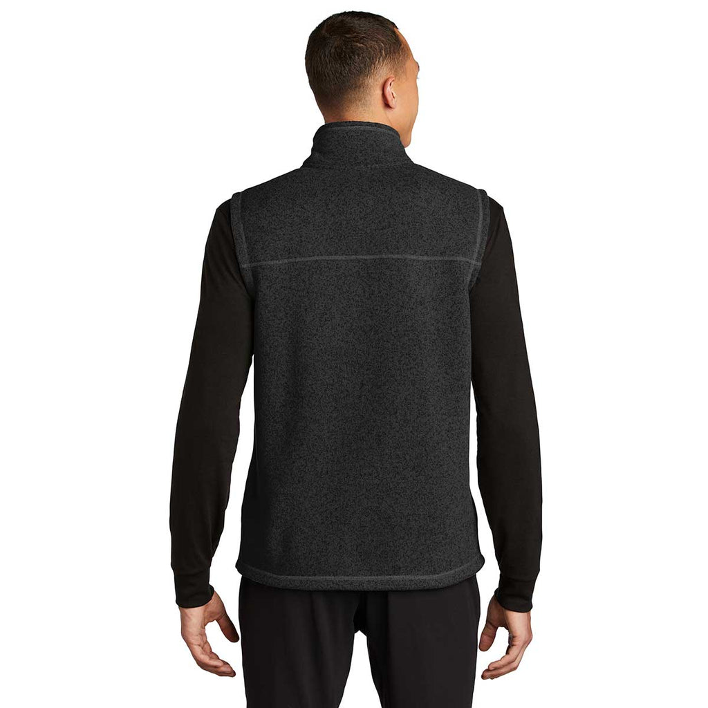 The North Face Men's Black Heather Sweater Fleece Vest