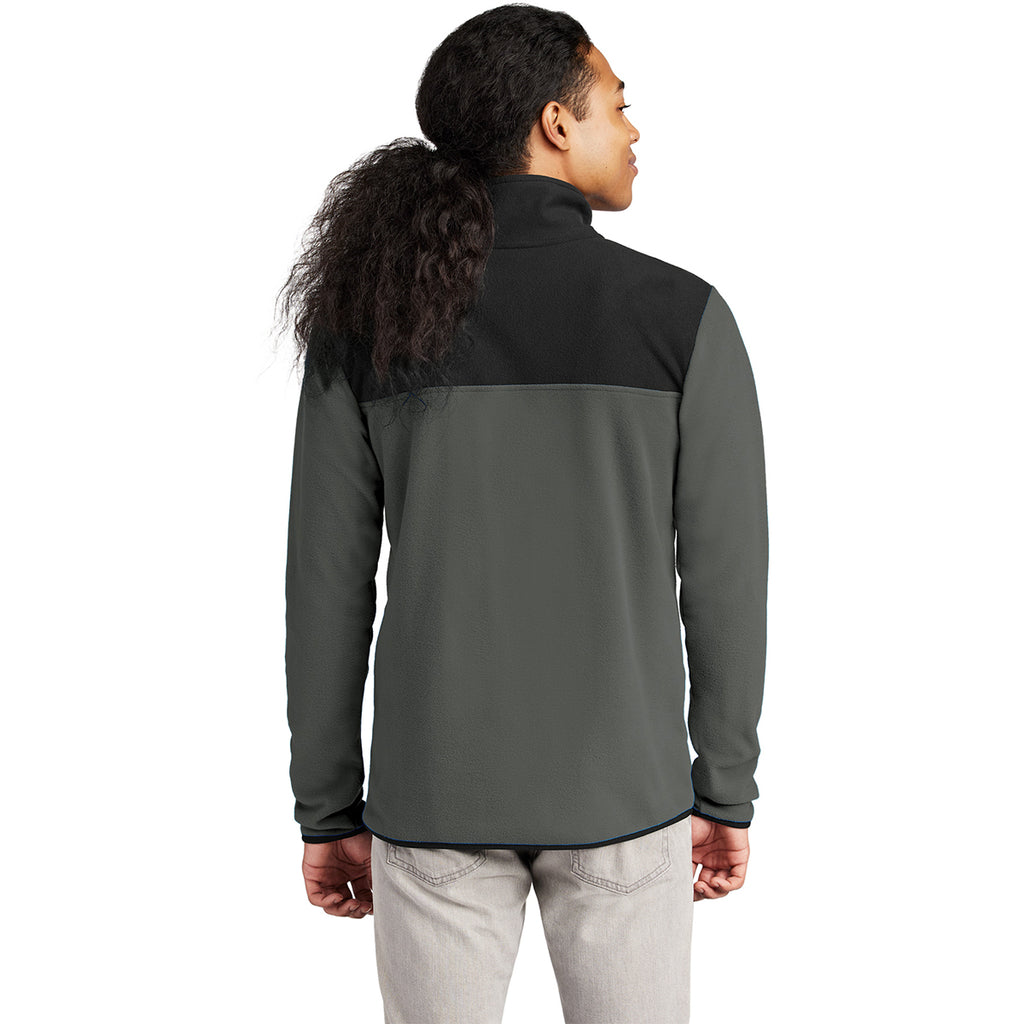 The North Face Men's Asphalt Grey/ TNF Black Glacier 1/4-Zip Fleece