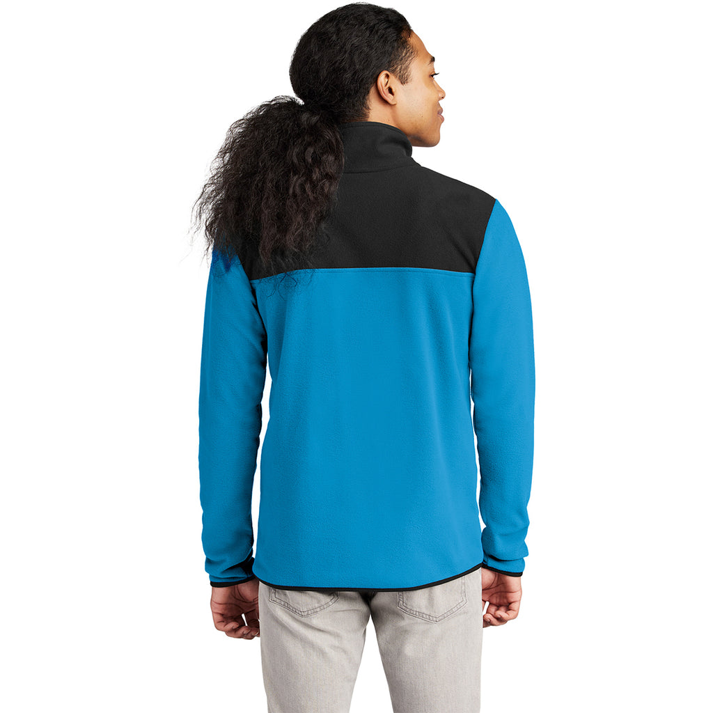 The North Face Men's Hero Blue/ TNF Black Glacier 1/4-Zip Fleece