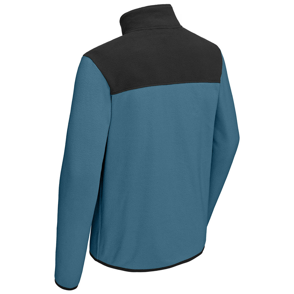 The North Face Men's Shady Blue/ TNF Black Glacier 1/4-Zip Fleece