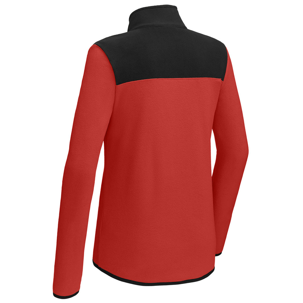 The North Face Women's Rage Red/ TNF Black Glacier 1/4-Zip Fleece