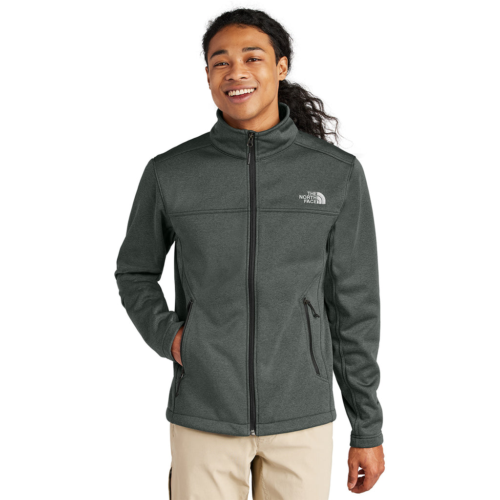 The North Face Men's TNF Dark Grey Heather Chest Logo Ridgewall Soft Shell Jacket