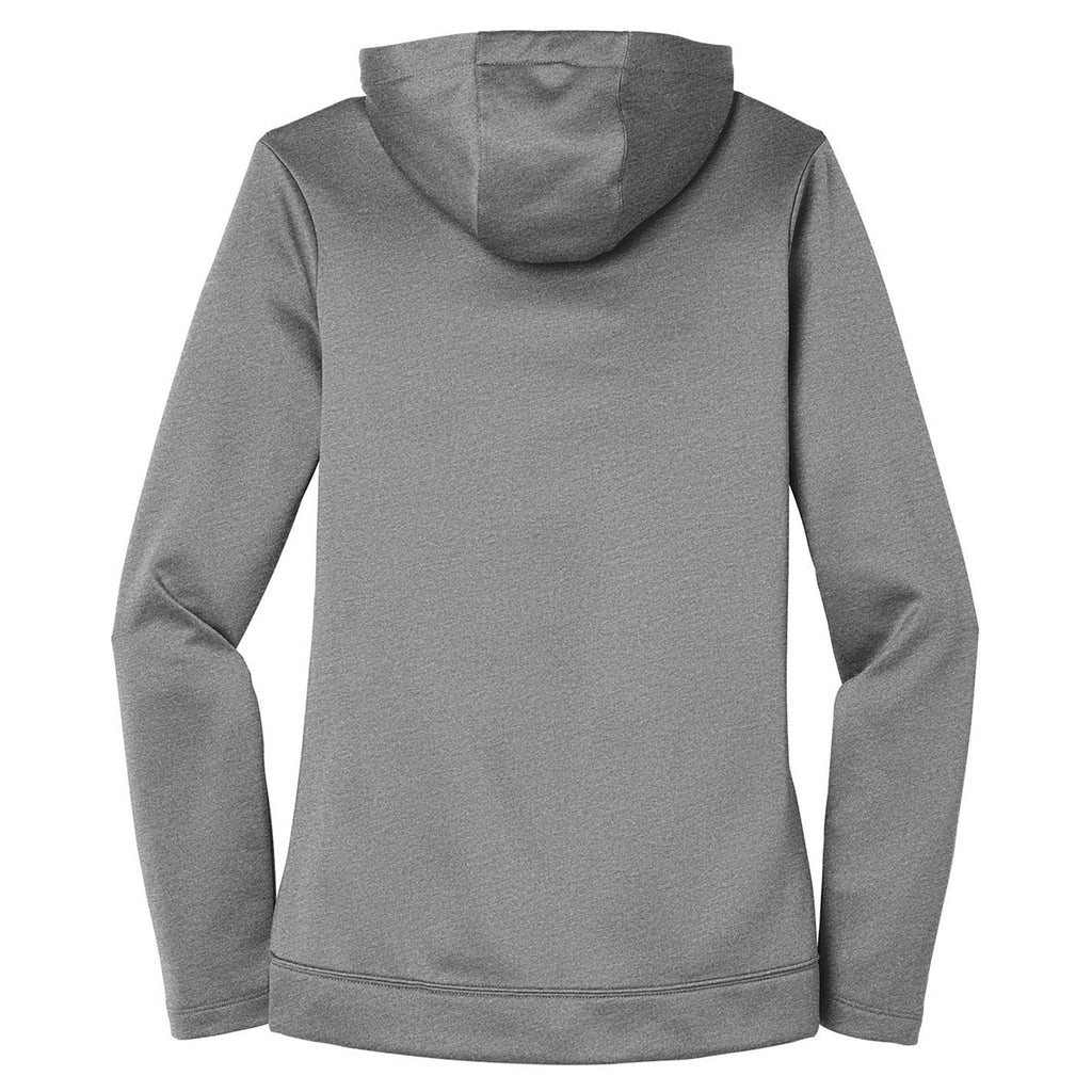 Nike Women's Dark Grey Heather Therma-FIT Full-Zip Fleece Hoodie