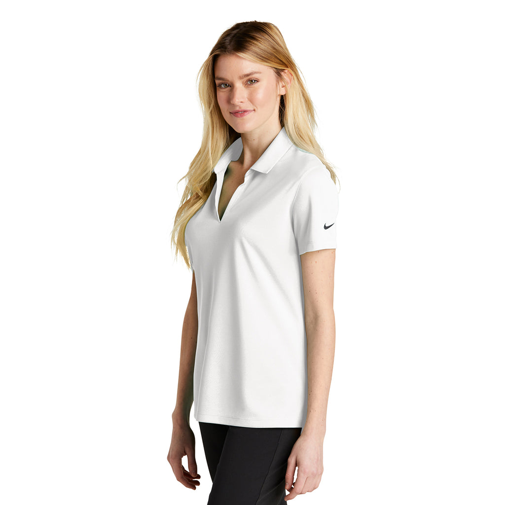 Nike Women's White Dri-FIT Micro Pique 2.0 Polo