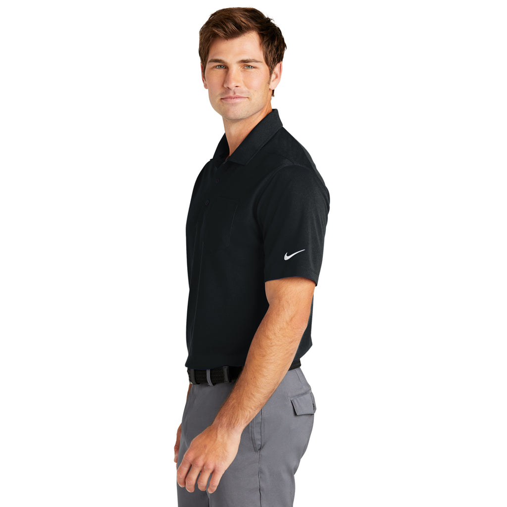 Nike Men's Black Dri-FIT Micro Pique 2.0 Pocket Polo