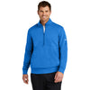 Nike Men's Light Game Royal Heather Club Fleece Sleeve Swoosh 1/2 Zip