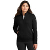 Nike Women's Black Club Fleece Sleeve Swoosh 1/2 Zip