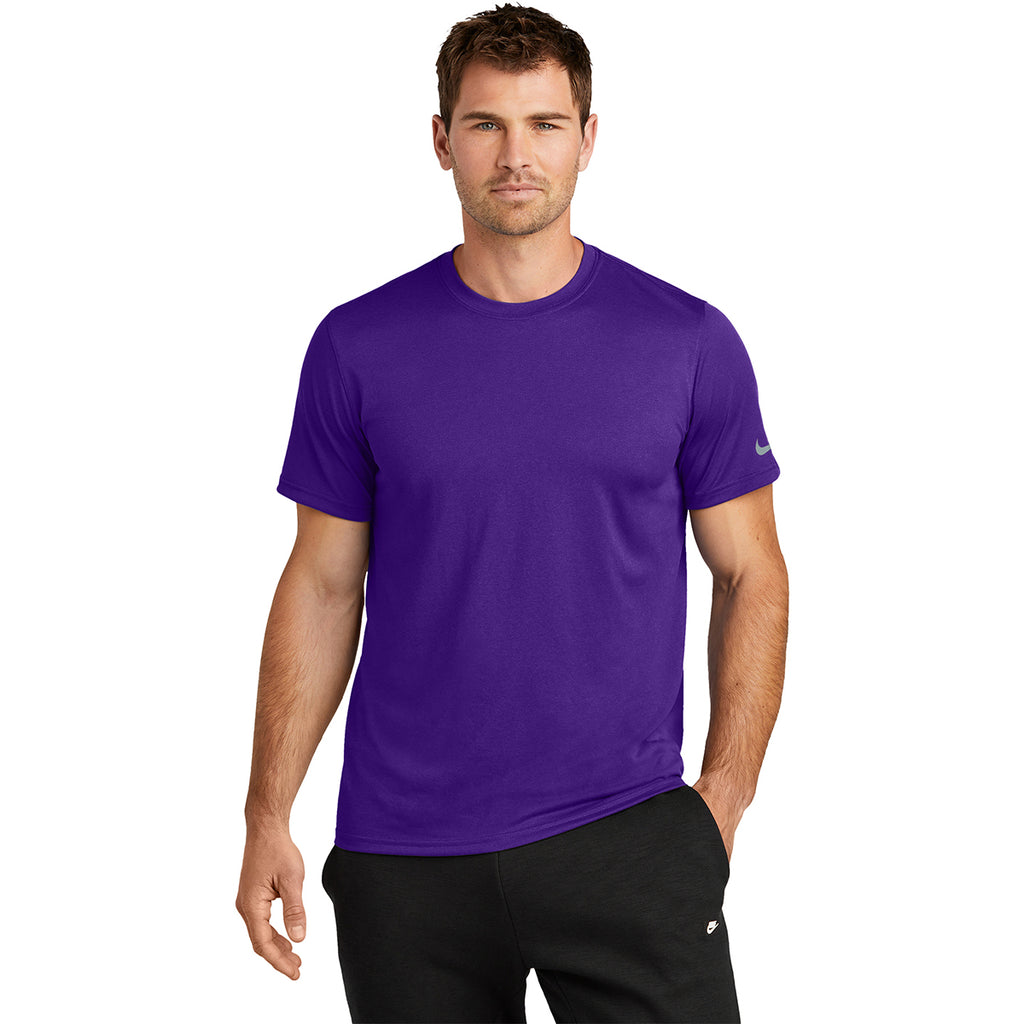 Nike Men's Court Purple Swoosh Sleeve rLegend Tee