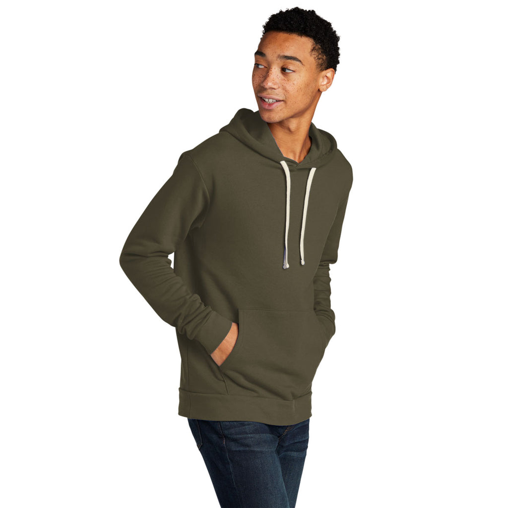 Next Level Unisex Military Green Beach Fleece Pullover Hoodie